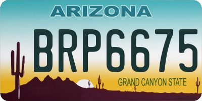 AZ license plate BRP6675