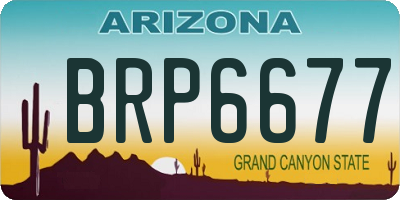 AZ license plate BRP6677