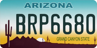 AZ license plate BRP6680