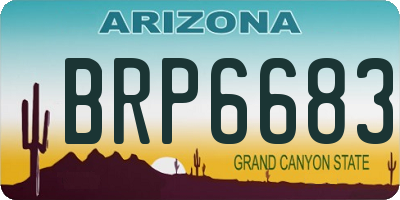 AZ license plate BRP6683