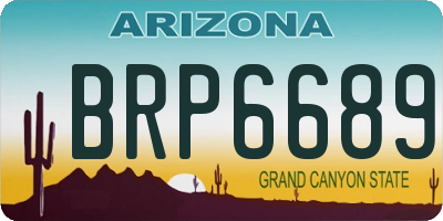 AZ license plate BRP6689