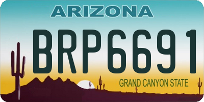 AZ license plate BRP6691