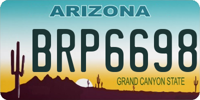 AZ license plate BRP6698