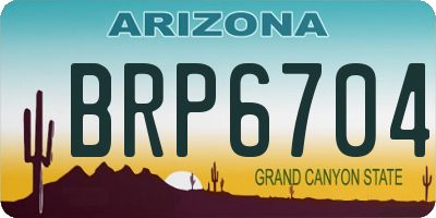 AZ license plate BRP6704