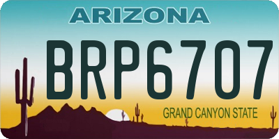 AZ license plate BRP6707