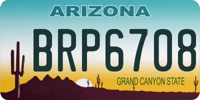 AZ license plate BRP6708