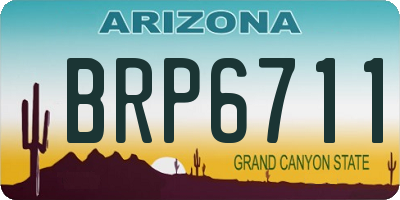 AZ license plate BRP6711