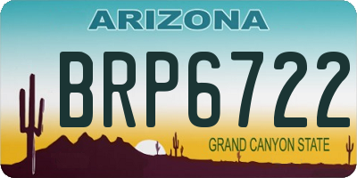 AZ license plate BRP6722