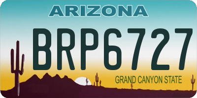 AZ license plate BRP6727