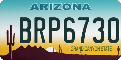 AZ license plate BRP6730