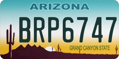 AZ license plate BRP6747