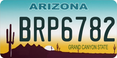 AZ license plate BRP6782