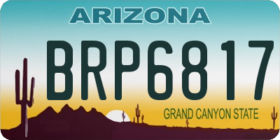 AZ license plate BRP6817
