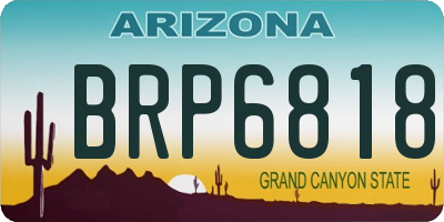 AZ license plate BRP6818