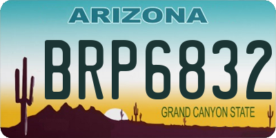 AZ license plate BRP6832