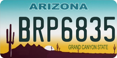 AZ license plate BRP6835