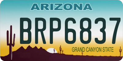 AZ license plate BRP6837