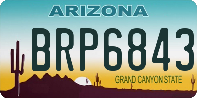 AZ license plate BRP6843