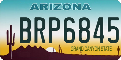 AZ license plate BRP6845
