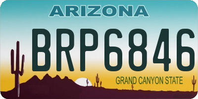 AZ license plate BRP6846