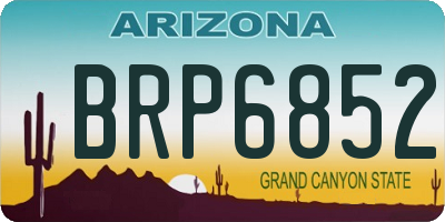 AZ license plate BRP6852