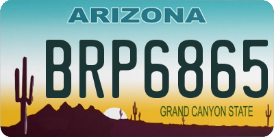 AZ license plate BRP6865