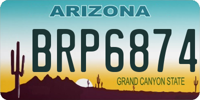 AZ license plate BRP6874