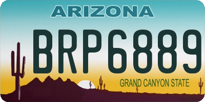 AZ license plate BRP6889