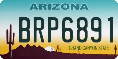 AZ license plate BRP6891