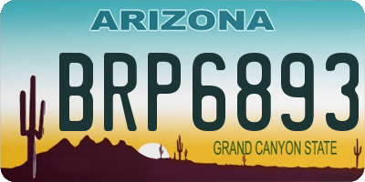 AZ license plate BRP6893