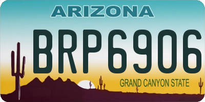 AZ license plate BRP6906