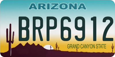AZ license plate BRP6912