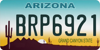 AZ license plate BRP6921