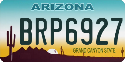 AZ license plate BRP6927