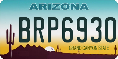 AZ license plate BRP6930