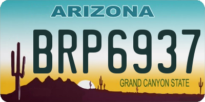 AZ license plate BRP6937