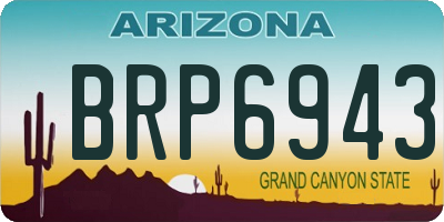 AZ license plate BRP6943