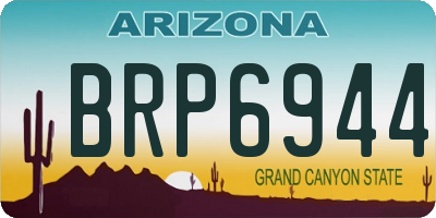 AZ license plate BRP6944