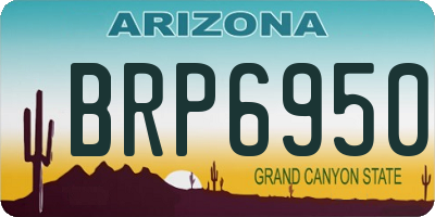 AZ license plate BRP6950