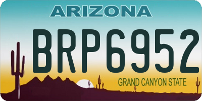 AZ license plate BRP6952
