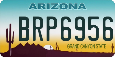 AZ license plate BRP6956