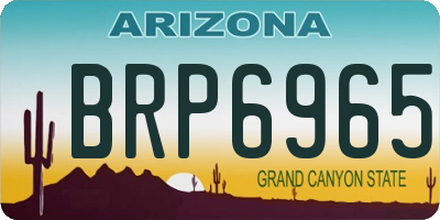 AZ license plate BRP6965