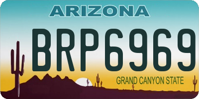 AZ license plate BRP6969