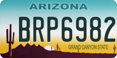 AZ license plate BRP6982