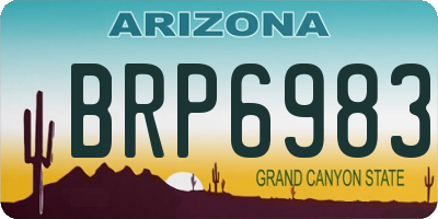 AZ license plate BRP6983