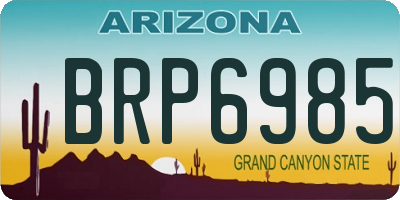 AZ license plate BRP6985