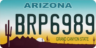 AZ license plate BRP6989
