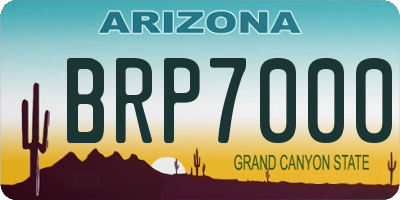 AZ license plate BRP7000