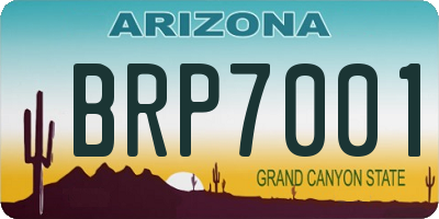 AZ license plate BRP7001