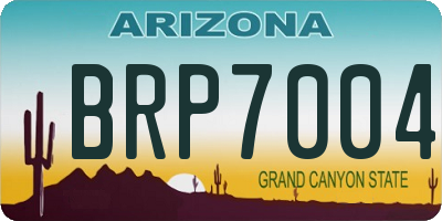 AZ license plate BRP7004